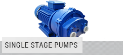 Single-stage liquid ring vacuum pumps