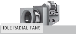 Idle radial fans